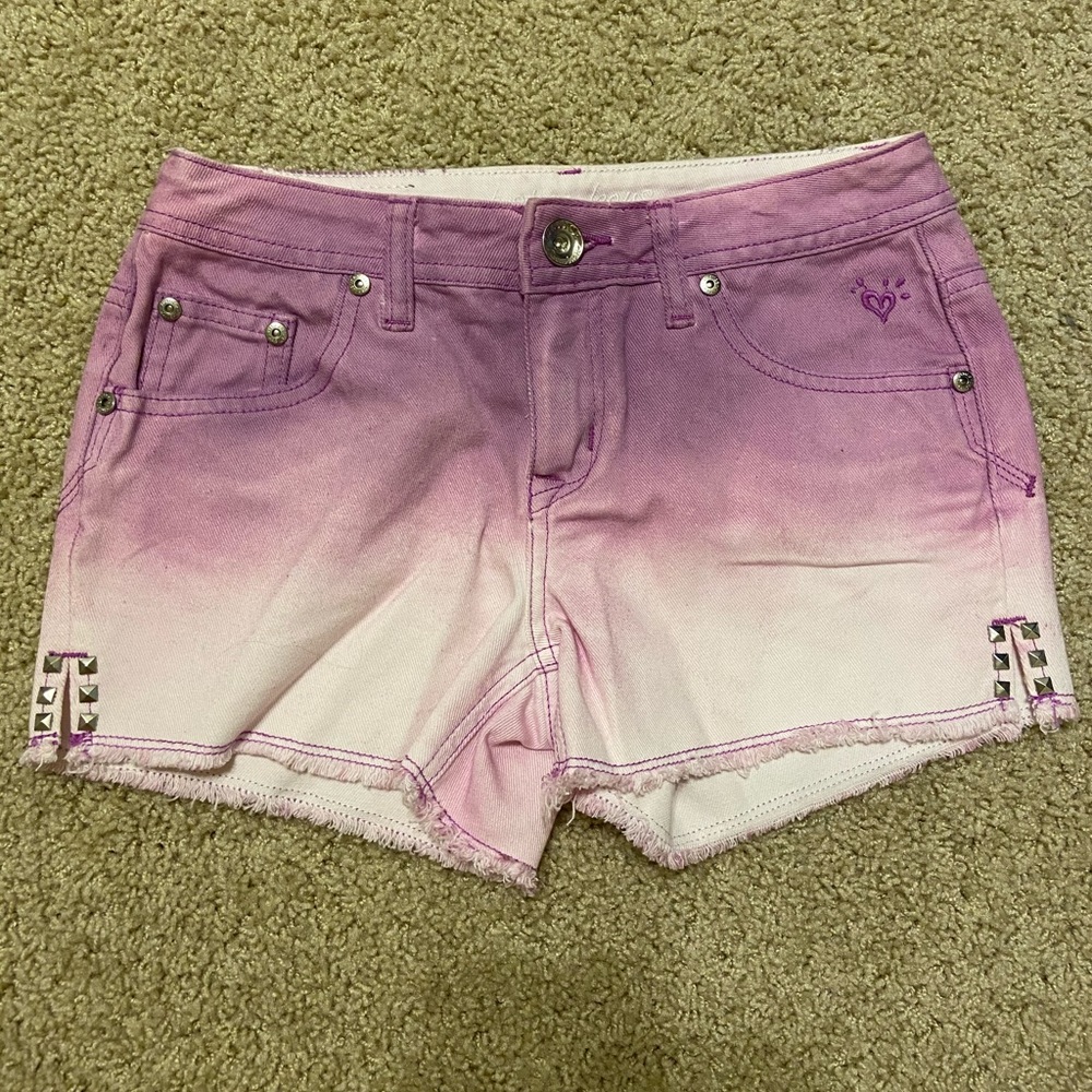 Girl’s Purple Ombré Justice Jean Shorts